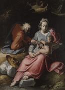 CORNELIS VAN HAARLEM Holy Family oil on canvas